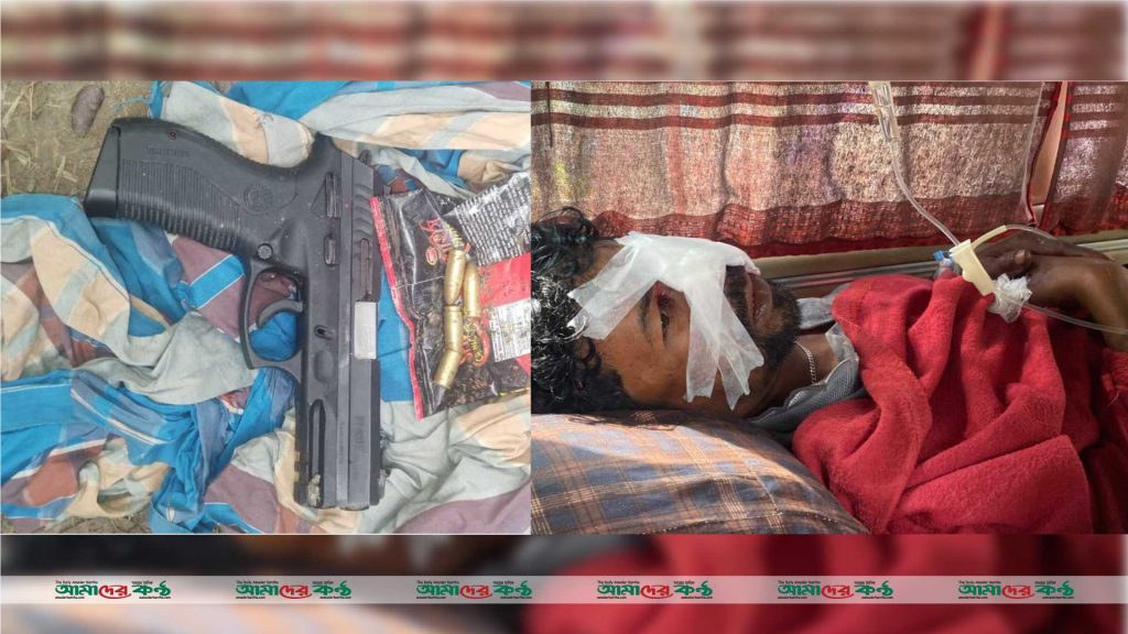 তালতলীতে পিস্তলসহ জাকির হাওলাদারকে গণধোলাই,পুলিশে সোপর্দ