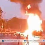 ব্রাহ্মণবাড়িয়ায় গ্যাস সিলিন্ডার বোঝাই ট্রাক উল্টে বিস্ফোরণ